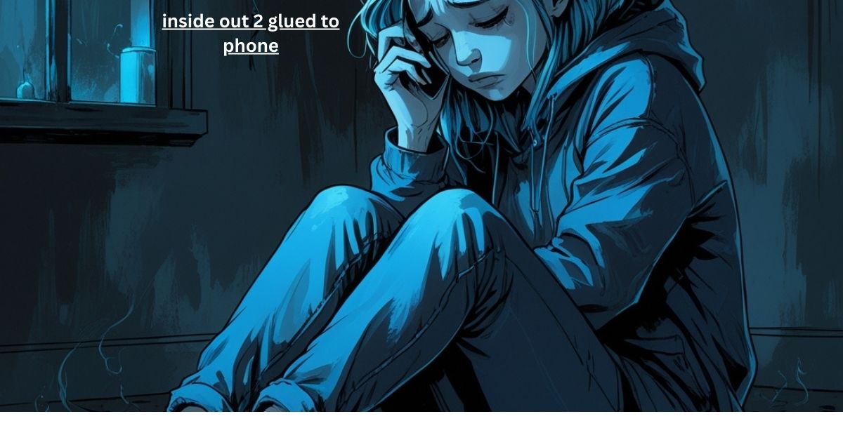 inside out 2 glued to phone