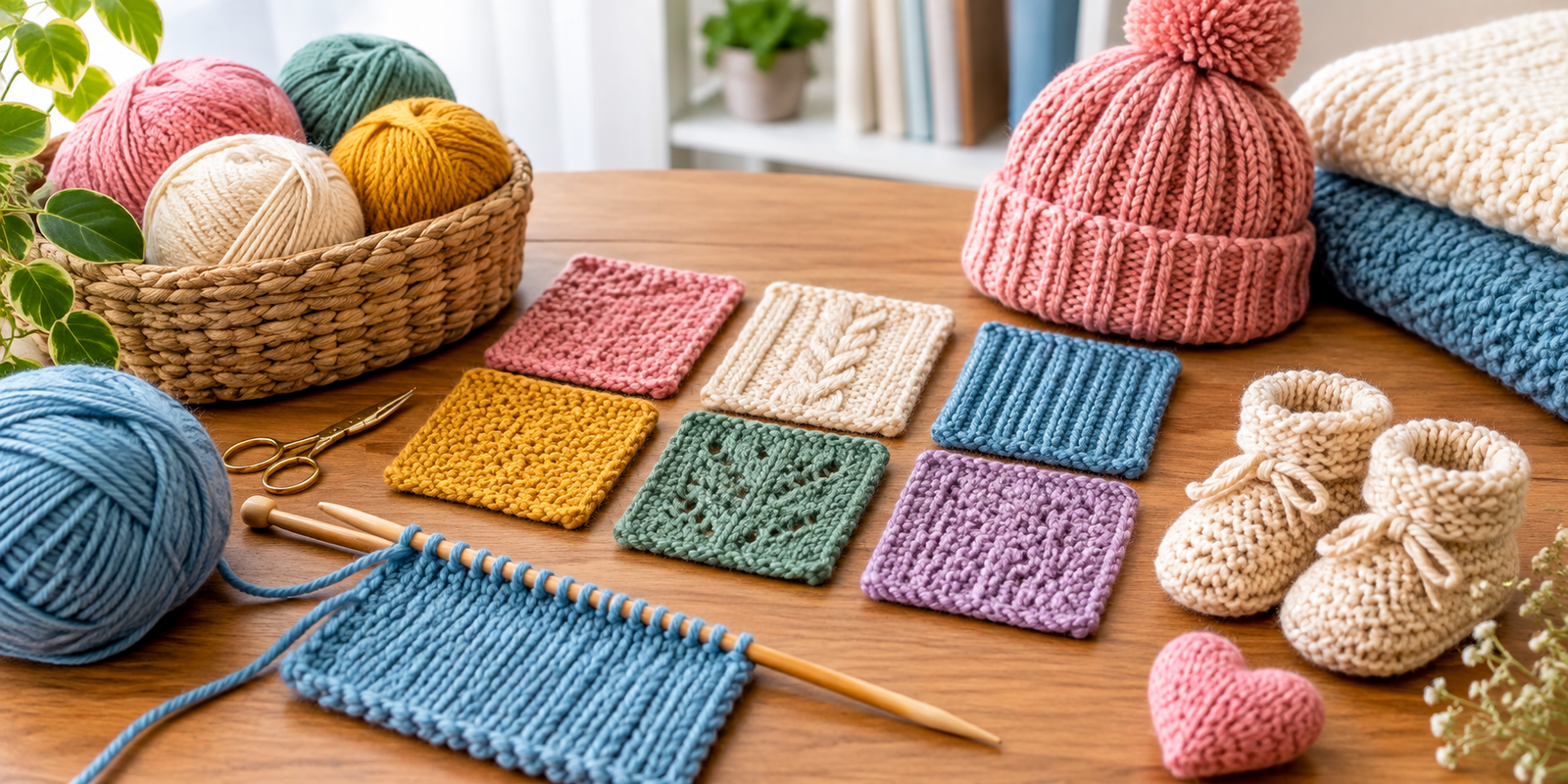 Beginner's Guide to Knit Stitches & Easy Projects